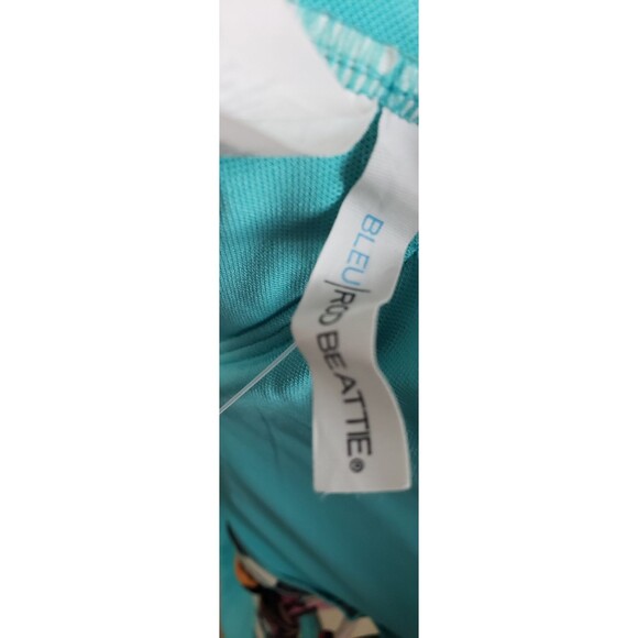 Blue Rod Beattie Swimsuit 12 Tropical Floral Colorful Knotted Front Beach Resort - Picture 5 of 6